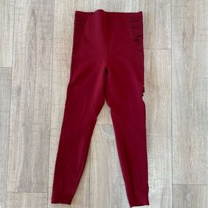 Nike Burgundy Slashed Yoga Leggings